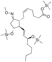 Prosta-5,13-dien-1-oic acid, 9-(methoxyimino)-11,15-bis[(trimethylsily l)oxy]-, trimethylsilyl ester, (5Z,9E,11alpha,13E,15S)- Struktur