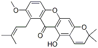 5-Hydroxy-8-methoxy-2,2-dimethyl-7-(3-methyl-2-butenyl)-2H,6H-pyrano[3,2-b]xanthen-6-one Struktur