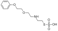 Ethanethiol, 2-((2-(2-phenoxyethoxy)ethyl)amino)-, hydrogen sulfate (e ster) Struktur