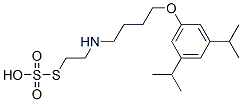 Thiosulfuric acid hydrogen S-[2-[[4-[3,5-bisisopropylphenoxy]butyl]amino]ethyl] ester Struktur