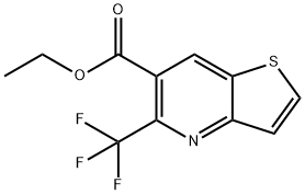 5-(TRIFLUOROMETHYL)THIENO[3,2-B]PYRIDINE-6-CARBOXYLIC ACID, ETHYL ESTER Struktur