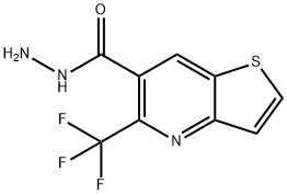 5-(TRIFLUOROMETHYL)THIENO[3,2-B]PYRIDINE-6-CARBOXYLIC ACID, HYDRAZIDE Struktur