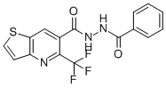 5-(TRIFLUOROMETHYL)THIENO[3,2-B]PYRIDINE-6-CARBOXYLIC ACID, 2-BENZOYLHYDRAZIDE Struktur