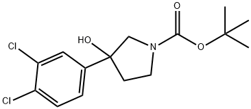 1-BOC-3-(3,4-DICHLOROPHENYL)-3-HYDROXYPYRROLIDINE Struktur