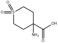 4-Amino-1,1-dioxo-tetrahydro-2H-thiopyran-4-carboxylic acid Struktur