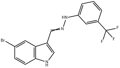 5-bromo-1H-indole-3-carbaldehyde N-[3-(trifluoromethyl)phenyl]hydrazone Struktur