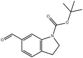 6-FORMYL-2,3-DIHYDRO-INDOLE-1-CARBOXYLIC ACID TERT-BUTYL ESTER Struktur