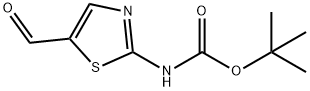 (5-Formyl-thiazol-2-yl)-carbamic acid tert-butyl ester Struktur