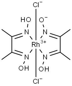 DICHLORO(DIMETHYLGLYOXIMATO)(DIMETHYLGLYOXIME)RHODIUM(III) Struktur