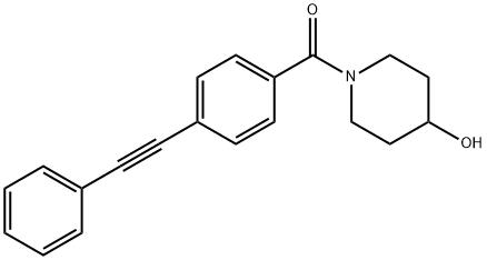 4-Hydroxypiperidin-1-yl-((4-phenylethynyl)phenyl)Methanone Struktur