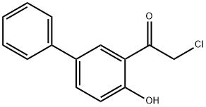 Ethanone, 2-chloro-1-(4-hydroxy[1,1-biphenyl]-3-yl)- (9CI) Struktur