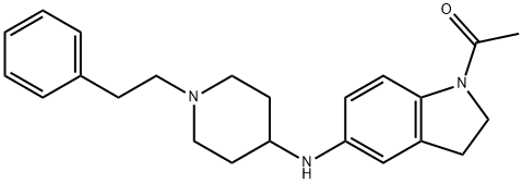 1-ACETYL-N-[1-(2-PHENYLETHYL)PIPERIDIN-4-YL]-INDOLIN-5-AMINE
 Struktur