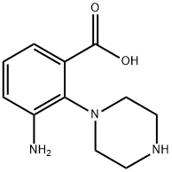 3-AMINO-2-PIPERAZIN-1-YLBENZOIC ACID Struktur