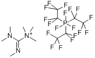 HEXAMETHYLGUANIDINIUM TRIS(PENTAFLUOROETHYL)TRIFLUOROPHOSPHATE Struktur