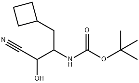 TERT-BUTYL 1-CYANO-3-CYCLOBUTYL-1-HYDROXYPROPAN-2-YLCARBAMATE Struktur