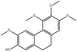 9,10-Dihydro-3,5,6,7-tetramethoxyphenanthren-2-ol Struktur