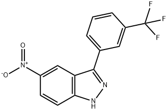 3-(3-(trifluoromethyl)phenyl)-5-nitro-1H-indazole Struktur