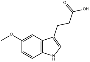 3-(5-メトキシ-1H-インドール-3-イル)プロパン酸 化學(xué)構(gòu)造式