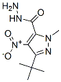 1H-Pyrazole-5-carboxylicacid,3-(1,1-dimethylethyl)-1-methyl-4-nitro-,hydrazide(9CI) Struktur