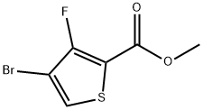 2-Thiophenecarboxylic acid, 4-bromo-3-fluoro-, methyl ester Struktur