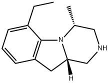 Pyrazino[1,2-a]indole, 6-ethyl-1,2,3,4,10,10a-hexahydro-4-methyl-, (4R,10aS)- (9CI) Struktur