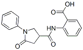 2-[[(5-Oxo-1-phenylpyrrolidin-3-yl)carbonyl]amino]benzoic acid Struktur