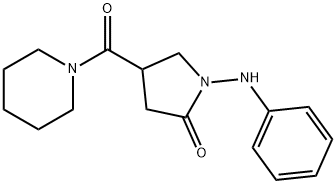 1-Anilino-4-piperidinocarbonylpyrrolidin-2-one Struktur