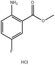 BENZOIC ACID, 2-AMINO-5-FLUORO-, METHYL ESTER, HYDROCHLORIDE Struktur