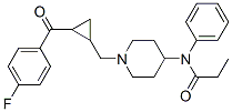 N-[1-[[2-(4-Fluorobenzoyl)cyclopropyl]methyl]-4-piperidinyl]-N-phenylpropanamide Struktur