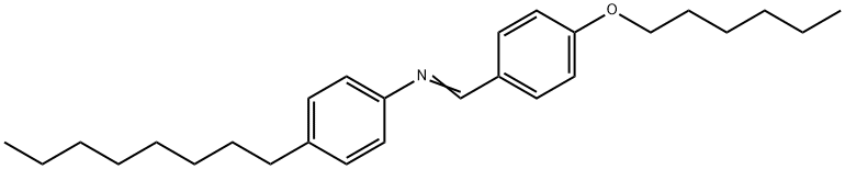 P-HEXYLOXYBENZYLIDENE P-OCTYLANILINE Struktur