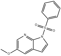 1H-Pyrrolo[2,3-b]pyridine, 5-methoxy-1-(phenylsulfonyl)- Struktur