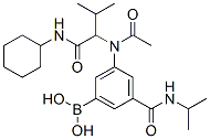 Boronic acid, [3-[acetyl[1-[(cyclohexylamino)carbonyl]-2-methylpropyl]amino]-5-[[(1-methylethyl)amino]carbonyl]phenyl]- (9CI) Struktur