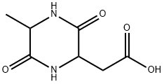 2-Piperazineaceticacid,5-methyl-3,6-dioxo-(9CI) Struktur