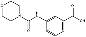 Benzoic acid, 3-[(4-morpholinylcarbonyl)amino]- (9CI) Struktur