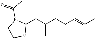 3-Acetyl-2-(2,6-dimethyl-5-heptenyl)oxazolidine Struktur