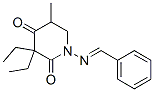 1-(Benzylideneamino)-3,3-diethyl-5-methyl-2,4-piperidinedione Struktur