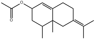 2,3,4,4a,5,6,7,8-octahydro-4,4a-dimethyl-6-(1-methylethylidene)-2-naphthyl acetate Struktur