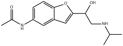 1-[5-(Acetylamino)benzofuran-2-yl]-2-(isopropylamino)ethanol Struktur