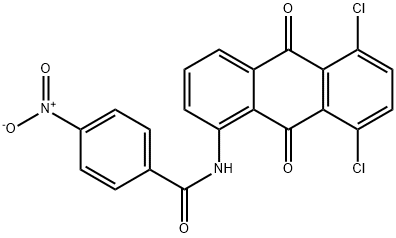 N-[(5,8-Dichloro-9,10-dihydro-9,10-dioxoanthracen)-1-yl]-4-nitrobenzamide Struktur