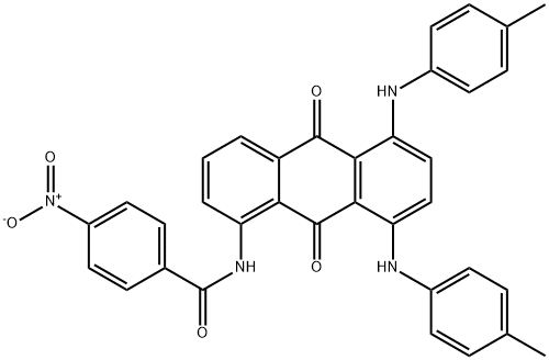 N-[5,8-bis[(4-methylphenyl)amino]-9,10-dioxo-anthracen-1-yl]-4-nitro-benzamide Struktur