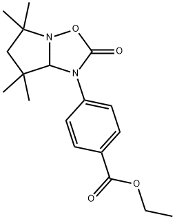 4-(5,6,7,7a-Tetrahydro-5,5,7,7-tetramethyl-2-oxopyrrolo[1,2-b][1,2,4]oxadiazol-1(2H)-yl)benzoic acid ethyl ester Struktur