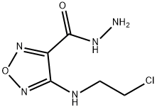 1,2,5-Oxadiazole-3-carboxylicacid,4-[(2-chloroethyl)amino]-,hydrazide(9CI) Struktur