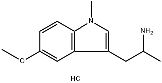 2-(5-Methoxy-1-methyl-1H-indol-3-yl)-1-methyl-ethylamine hydrochloride Struktur