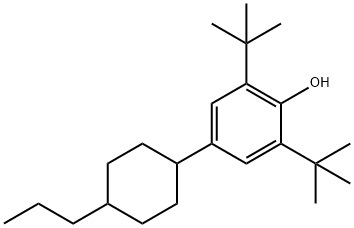 2,6-Bis(tert-butyl)-4-(4-propylcyclohexyl)phenol Struktur