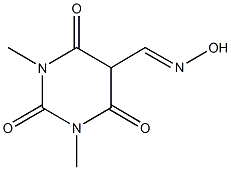 1,3-dimethyl-2,4,6-trioxohexahydro-5-pyrimidinecarbaldehyde oxime Struktur