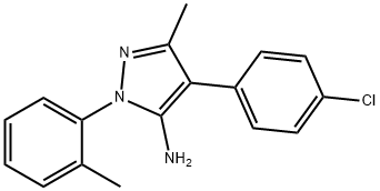 4-(4-chlorophenyl)-3-methyl-1-(2-methylphenyl)-1H-pyrazol-5-ylamine Struktur