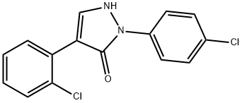 4-(2-chlorophenyl)-2-(4-chlorophenyl)-1,2-dihydro-3H-pyrazol-3-one Struktur