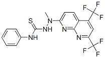 Hydrazinecarbothioamide, 2-[5,7-bis(trifluoromethyl)-1,8-naphthyridin-2-yl]-2-methyl-N-phenyl- (9CI) Struktur