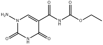 ethyl N-[(1-amino-2,4-dioxo-1,2,3,4-tetrahydro-5-pyrimidinyl)carbonyl]carbamate Struktur