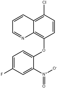 5-chloro-8-(4-fluoro-2-nitrophenoxy)quinoline Struktur